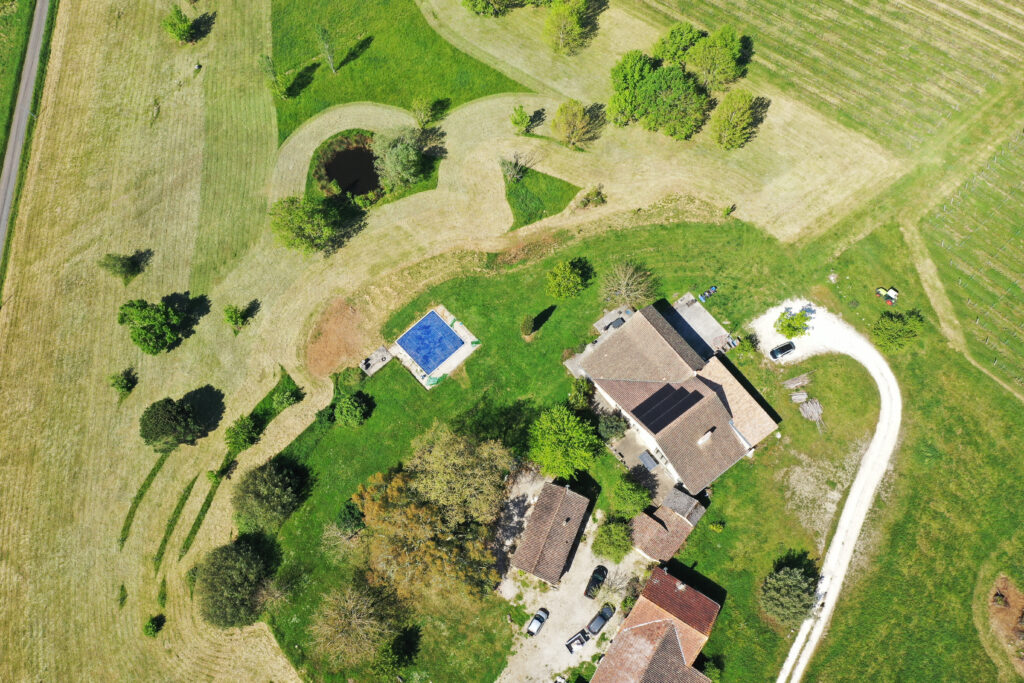 Vue aérienne du Domaine de la Borie Blanche